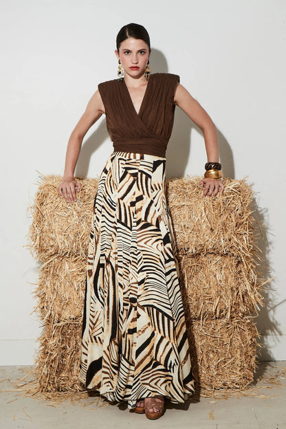 Camisa Lor Marrón Multiposición