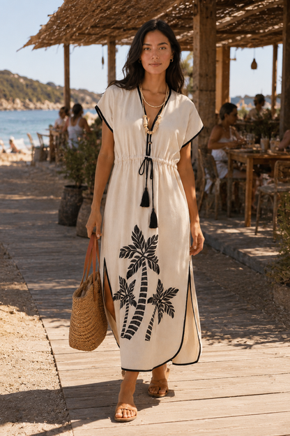 Kaftan Palmeras Crudo