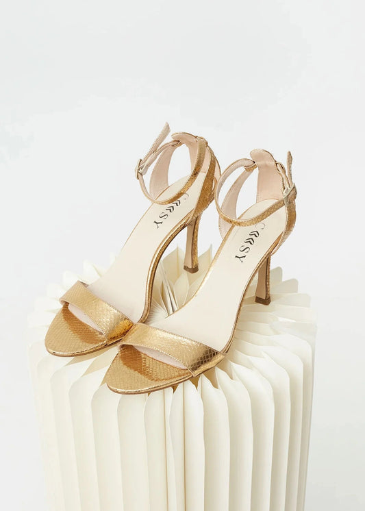 Sandalias Piel Dorado